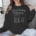 Social Battery Recharging Introvert Minimalist Unisex Sweatshirt Social Battery Recharging Introvert Minimalist Unisex Sweatshirt