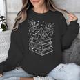 Stack Of Books And Dragons Bookworm Fantasy Books Lover Unisex Sweatshirt