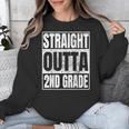 Straight Outta 2nd Grade Graduation Class 2025 Second Grade Unisex Sweatshirt