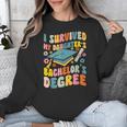 i Survived My Daughter's Bachelors Degree Groovy Graduation Unisex Sweatshirt