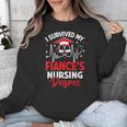 i Survived My Fiance's Nursing Degree Graduation Gifts Unisex Sweatshirt