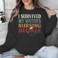 I Survived My Sister's Nursing Degree Graduation Nurse Lover Unisex Sweatshirt