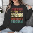 i Survived My Wife Bachelor's Degree Wife Graduation Unisex Sweatshirt