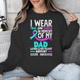 Teal & Purple In Memory Of My Dad Suicide Prevention Unisex Sweatshirt
