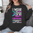 Teal & Purple In Memory Of My Girlfriend Suicide Prevention Unisex Sweatshirt