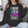 Teal & Purple In Memory Of My Sister Suicide Prevention Unisex Sweatshirt Teal & Purple In Memory Of My Sister Suicide Prevention Unisex Sweatshirt