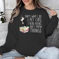 That's What I Do I Pet Cat I Read Books Tuxedo Cat Bookworm Unisex Sweatshirt