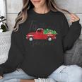 Tis The Season Holiday Nostalgia Red Truck Unisex Sweatshirt