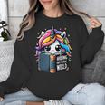 Unicorn Reading Book Reader Introvert Book Lover Humor Unisex Sweatshirt Unicorn Reading Book Reader Introvert Book Lover Humor Unisex Sweatshirt