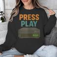 VHS Cassette Retro Analog Nostalgia Theme Unisex Sweatshirt