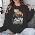 I Like Video Games Bearded Dragon Gamer Introvert Mood Unisex Sweatshirt I Like Video Games Bearded Dragon Gamer Introvert Mood Unisex Sweatshirt