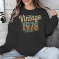Vintage 1978 Retro Year Groovy 70s For Dad Nostalgia Unisex Sweatshirt