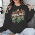 Vintage 1980 Retro Badge Decade Nostalgia Graphic Emblem Unisex Sweatshirt