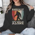 Vintage Basically Just Leave Me Alone Bigfoot Introverts Unisex Sweatshirt
