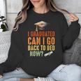 Vintage I Graduated Can I Go Back To Bed Now Graduation Unisex Sweatshirt