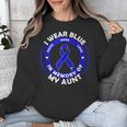 I Wear Blue In Memory Of My Aunt Colon Cancer Awareness Unisex Sweatshirt