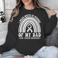 I Wear In Memory Of Dad Lung Cancer Awareness Ribbon Unisex Sweatshirt