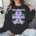 I Wear Periwinkle In Memory Of My Husband Stomach Cancer Unisex Sweatshirt