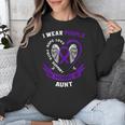 I Wear Purple In Memory Of Aunt Pancreatic Cancer Awareness Unisex Sweatshirt