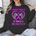 I Wear Purple In Memory Of My Big Brother Alzheimers Graphic Unisex Sweatshirt