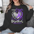 I Wear Purple In Memory Of My Brother Overdose Awareness Unisex Sweatshirt