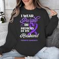 I Wear Purple In Memory Of My Husband Overdose Awareness Unisex Sweatshirt