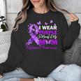 I Wear Purple In Memory Of My Mom Alzheimers Awareness Unisex Sweatshirt