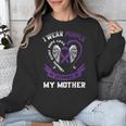 I Wear Purple In Memory Of Mother Mom Alzheimers Back Print Unisex Sweatshirt I Wear Purple In Memory Of Mother Mom Alzheimers Back Print Unisex Sweatshirt