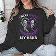 Wear Purple In Memory Of My Nana Pancreatic Cancer Awareness Unisex Sweatshirt