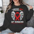 I Wear Red In Memory Of My Husband Heart Disease Awareness Unisex Sweatshirt