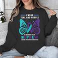 I Wear Teal And Purple In Memory Of My Nephew Unisex Sweatshirt