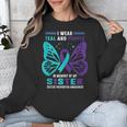 I Wear Teal And Purple In Memory Of My Sister Unisex Sweatshirt I Wear Teal And Purple In Memory Of My Sister Unisex Sweatshirt