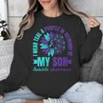 I Wear Teal Purple In Memory Of My Son Suicide Awareness Unisex Sweatshirt