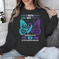 I Wear Teal And Purple In Memory Of My Son Unisex Sweatshirt