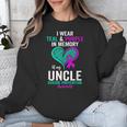I Wear Teal And Purple In Memory Of My Uncle Mental Health Unisex Sweatshirt I Wear Teal And Purple In Memory Of My Uncle Mental Health Unisex Sweatshirt