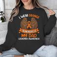 Wings Leukemia Shirt I Wear Orange In Memory Of My Dad Unisex Sweatshirt