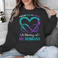 Women's I Wear Teal & Purple In Memory Of My Husband Unisex Sweatshirt Women's I Wear Teal & Purple In Memory Of My Husband Unisex Sweatshirt