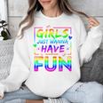 80's Girls Just Wanna Have Fun Nostalgia 1980s Style Premium Tri-Blend Unisex Sweatshirt