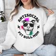 Antisocial Pit Bull Mom Pittie Introvert Dog Lover Pit Bull Raglan Baseball Tee Unisex Sweatshirt