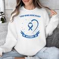 Blue In Memory Of Mom Colon Cancer Awareness Memorial Unisex Sweatshirt