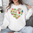 Book Lover Librarian Books Heart Valentine Unisex Sweatshirt