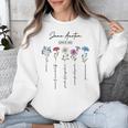 Bookish Feminist Jane Austen Fan Jane Austen Flower Books Unisex Sweatshirt