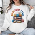 “Books Coffee & Yarn Enthusiast Cozy Reader Unisex Sweatshirt “Books Coffee & Yarn Enthusiast Cozy Reader Unisex Sweatshirt