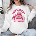 Books Are My Love Language Valentine Book Lover Unisex Sweatshirt