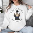 Boys Girls Preschool Graduate Sloth Graduation Cap Unisex Sweatshirt