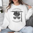 Certified Graduate Vintage Mortarboard Graduation Unisex Sweatshirt