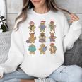 Christmas Library Gingerbread Man Books Lover Bookworm Unisex Sweatshirt