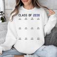 Class Of 2030 Graduation T-Shirt With Space For Handprints Unisex Sweatshirt