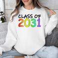Class Of 2031 Pre-K -12th Grade Hand Prints Space Graduation Unisex Sweatshirt