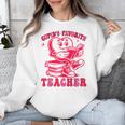 Cupid's Favorite Teacher Valentines Day Heart Book Lover Unisex Sweatshirt
